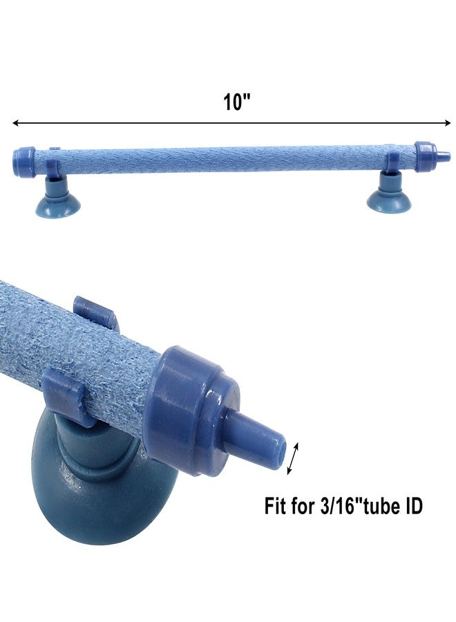 Coufce 2 Pieces 10 Inch Air Stone Bar Blue Fish Tank Air Pump Aquarium Bubble Wall Aquarium Air Bubble Tube for Fish Tank Bubble Release Diffuser Bar - Image 2